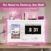 ORRD Metal Pegboard Desk Organizer with Dual Monitor Stand, 59×35" Privacy Panel with Accessories, White - 3 of 4