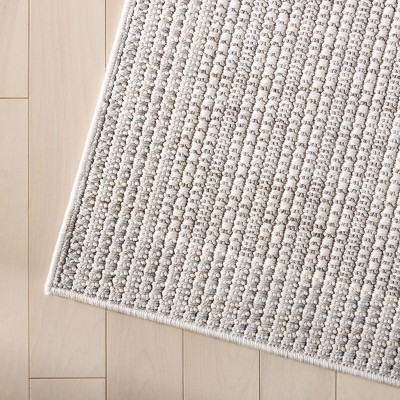 Serenity Gray Wool and Synthetic Runner Rug 2'2" x 8'