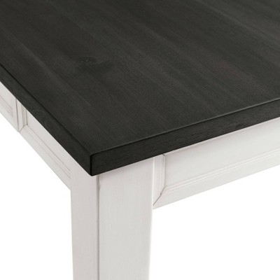 Cottage Charm Two-Tone Extendable Dining Table with Storage