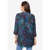 Woman Within Plus Size Rayon 7-Day Three-Quarter Sleeve Tab-Front Tunic - 3 of 4