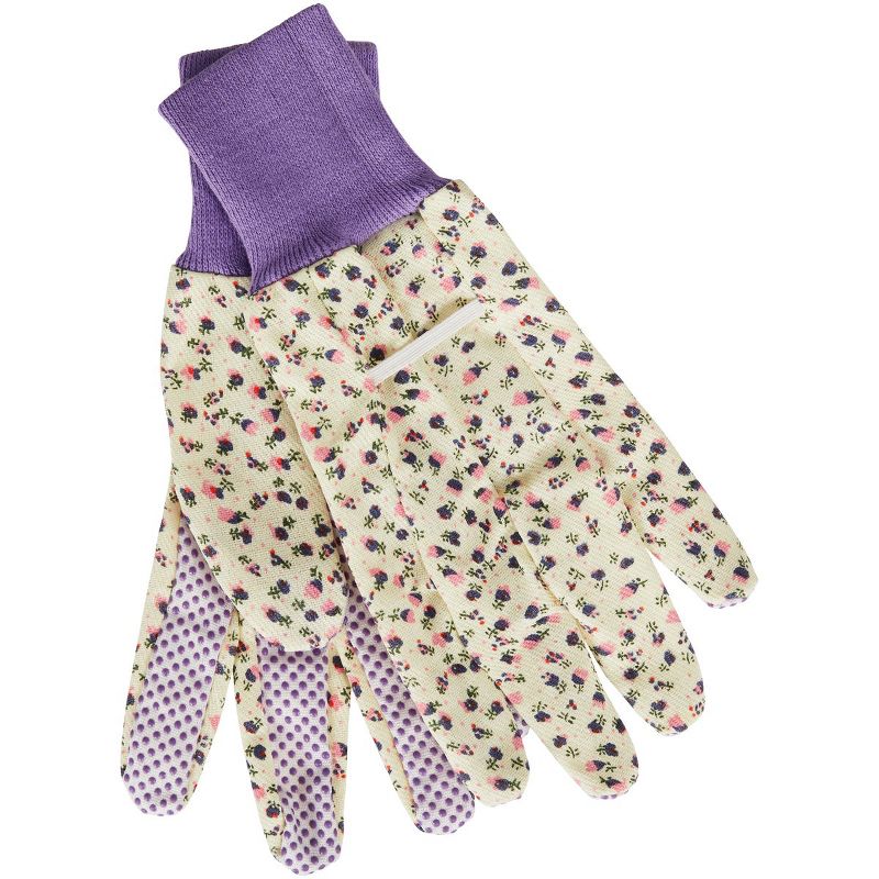 Best Garden  Women's 1 Size Fits All Canvas Garden Glove with Knit Cuff 726052, 3 of 7