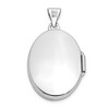 Black Bow Jewelry 14k White Gold 21mm Domed Scroll Oval Locket - 3 of 4