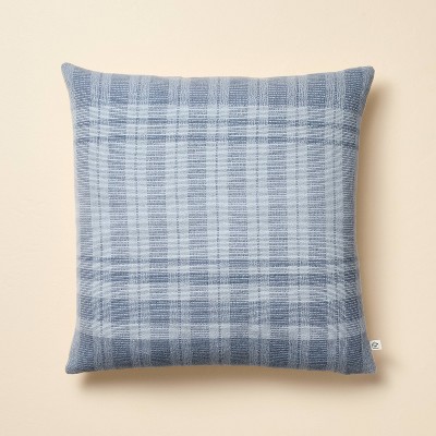 18"x18" Tonal Plaid Square Throw Pillow - Hearth & Hand™ with Magnolia