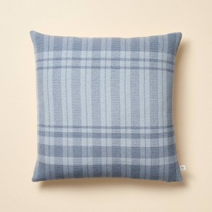 18"x18" Tonal Plaid Square Throw Pillow - Hearth & Hand™ with Magnolia - 1 of 4