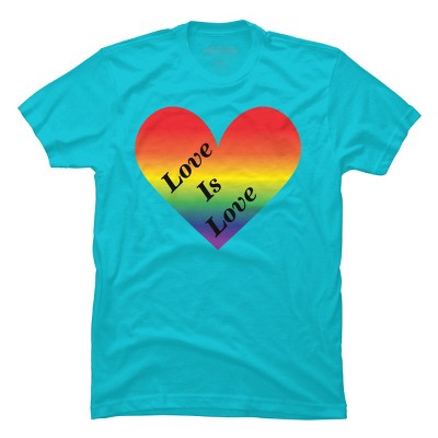 Adult Design By Humans Love Is Love Rainbow Heart Pride By ArnyaTees T-Shirt