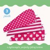Turbie Twist 100% Cotton Hair Towel Wrap - for Women, Men & Kids - Quick Dry Hair Turban - 1 Polka Dot, 1 Stripe & 1 Heart Pattern - 3 of 4