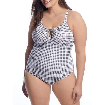 Elomi Women's Plus Size Checkmate One-Piece - ES800345