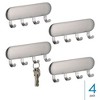 iDesign Self-Adhesive Key Rack with 4 Hooks - Set of 4 - Brushed - 2 of 4