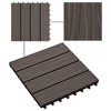 vidaXL 11 pcs Decking Tiles Deep Embossed WPC 11.8"x11.8" 1 sqm Dark Brown - 4 of 4