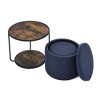 NicBex Storage Ottoman, Multi-Functional Ottoman Set, Combination of Ottoman and Table, with Drum Stool for Bedroom, Living Room - 4 of 4