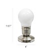 Edison Style Minimalist Idea Bulb Mini Touch Desk Lamp White - Simple Designs: ETL Listed, Metal Base, Glass Shade - 3 of 4