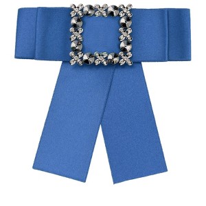 Elerevyo Women's Brooch Rhinestone Solid Color Bow Ties 1 Pc - 1 of 4