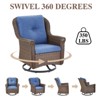 Outdoor Swivel Chair Wicker Patio Glider Chair High Back Swivel Chairs Set of 2 - 4 of 4