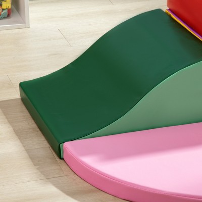 Qaba Multicolor Foam Climbing Blocks for Toddlers, 6-Piece Set