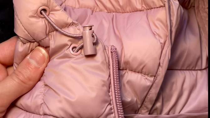 Rokka&Rolla Women's Light Long Coat Packable Puffer Jacket, 2 of 13, play video