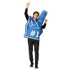 Rasta Imposta Adult General Sizing Team Spirit Foam Finger Tunic Halloween Costume Apparel Set - Blue One Size - 4 of 4