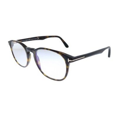 Tom Ford FT 5680-B 052 Unisex Round Eyeglasses Dark Havana 51mm