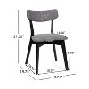 GDFStudio Crystal Mid Century Modern Fabric Upholstered Dining Chairs (Set of 2) - 2 of 4