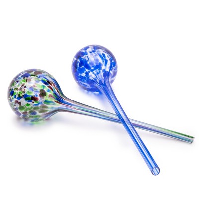 Hand-Blown Glass Self-Watering Aqua Globes for Plants