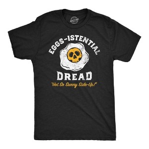 Mens Funny T Shirts Eggs Istential Dread Sarcastic Food Graphic Novelty Tee For Men - Crazy Dog Men's T Shirt - 1 of 4