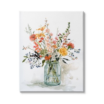 Stupell Industries Warm Summer Meadow Floral Bouquet Still Life Painting