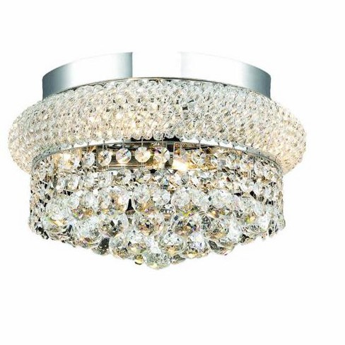 Elegant Lighting 1800f12c Primo 4 Light Single Tier Flush Mount