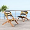 Lounge Chair Multicolor – 29.1"H Solid Acacia Wood Frame with Synthetic Rattan Weave, Modern Outdoor Seating By Zuo Modern - 3 of 4