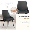 Dexmalle Set of 2 Dining Chairs with Thick Cushion,Black - 4 of 4