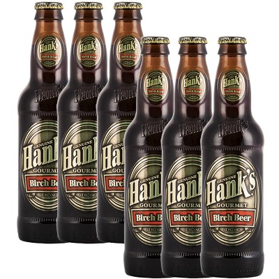 Hank's Genuine Gourmet Birch Beer, 12 fl oz Bottles – Premium Craft Soda with Rich, Robust Flavor – Authentic Northeast Recipe, Pack of 6