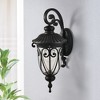 HANPURE 23'' Classic Black Outdoor Wall Lantern, Vintage Sconce with Bubble Glass, Weatherproof Exterior Light for Porch, Patio, Entryway - 3 of 4