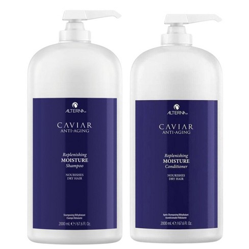 Alterna Caviar Anti-Aging Replenishing MOISTURE Shampoo & Conditioner (67. 6 oz XXL Half Gallon) Duo Hair Set Bundle Kit - image 1 of 3