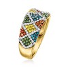 Ross-Simons 1.15 ct. t.w. Multicolored Diamond Geometric Ring in 14kt Yellow Gold - 3 of 4