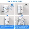 Itopfox 2 Pack Wall Charger with 6 Outlets & 4 USB Ports (2 USB-C), Surge Protector Power Strip for Home, Office, Travel - 2 of 4