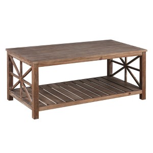 NicBex Modern 47.24" Rectangle Coffee Table with Strip Storage Shelf for Living Room and Office - 1 of 4