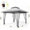 10x10 FT Pop Up Canopy Tent, Outdoor Gazebo with Mosquito Netting and Wheeled Carry Bag - 2 of 4
