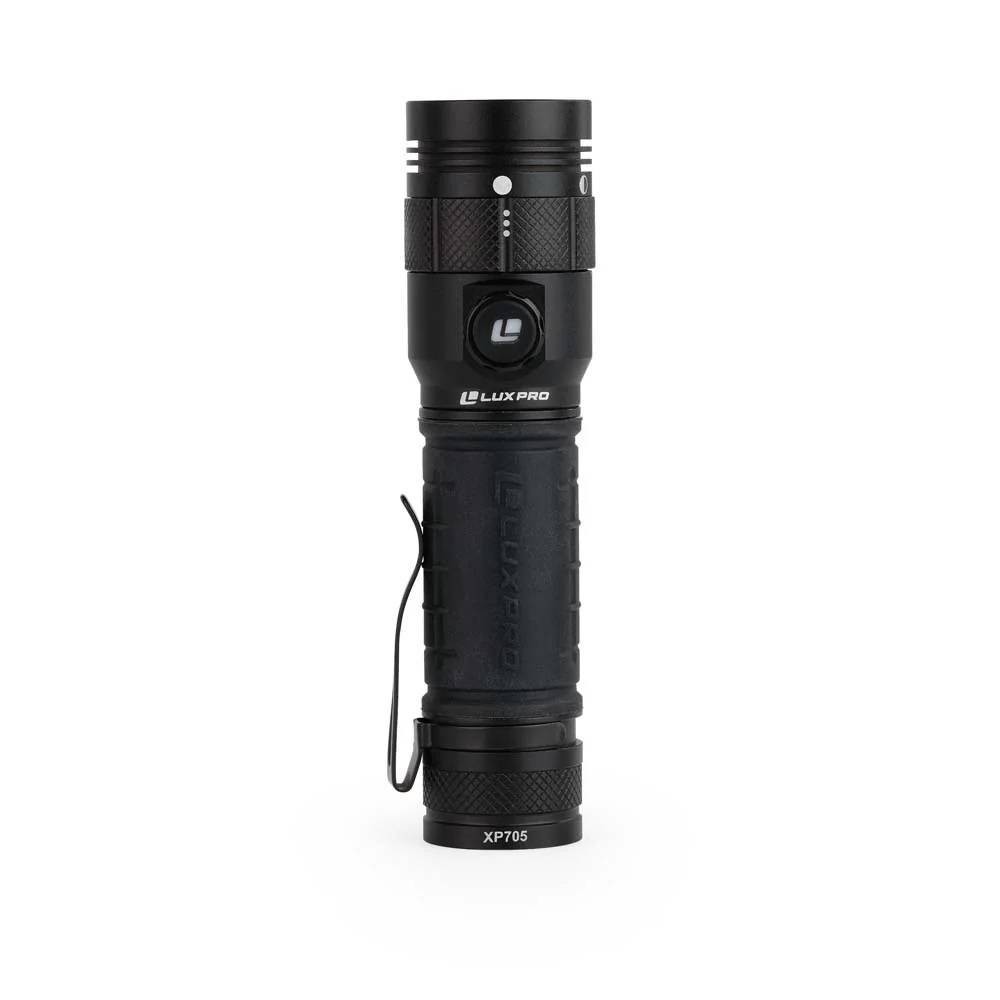 LUXPRO Pro Series Compact 1200 Lumen Flashlight Red Black