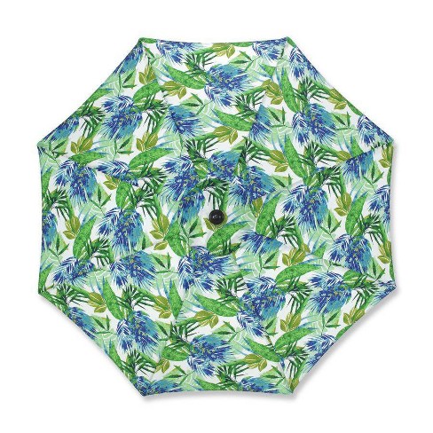 9 Soleil Outdoor Patio Market Umbrella Blue Green Pillow Perfect Target