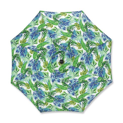 9 Soleil Outdoor Patio Market Umbrella Blue Green Pillow Perfect Target