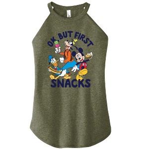 Women's - Disney - Ok, But First Snacks Graphic High Neck Tank - 1 of 2