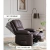 Coucheta 22'' Rocker Recliner - Manual PU Leather with Cup Holders and Side Pockets, for Living Room, Bedroom, Nursery, Coffee - 3 of 4