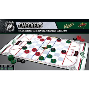 MasterPieces Officially licensed NHL Minnesota Wild Checkers Board Game for Families and Kids ages 6 and Up - 1 of 4