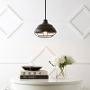 10.38" 1-Light Levi Industrial Farmhouse Iron Linear LED Pendant Oil Rubbed Bronze - JONATHAN Y: ETL Listed, Adjustable Height - 4 of 4