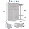 16-Drawer Storage Rack Iron + MDF Fabric Adjustable Feet Large Capacity Home Storage Organizer - 2 of 4