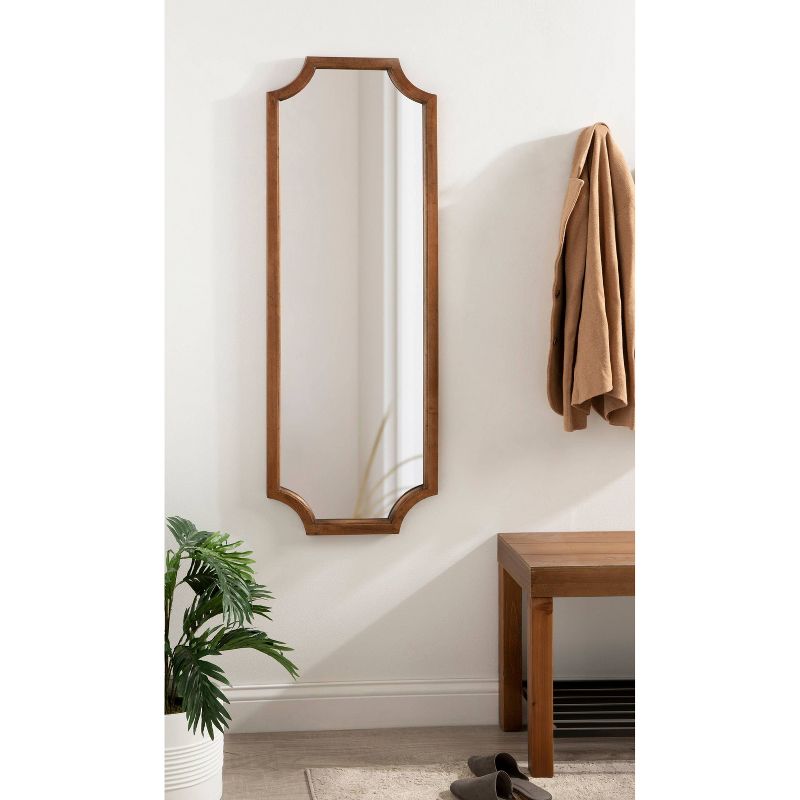 16&#34; x 48&#34; Hogan Framed Scallop Wall Mirror Rustic Brown - Kate &#38; Laurel All Things Decor, 6 of 9