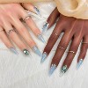 Vynxaria Blue Durable Press-On Nails for a Lasting Impression Size M - 3 of 4