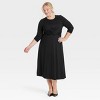 Women's Long Sleeve Twist-Front Midi Dress - A New Day™ - 3 of 3