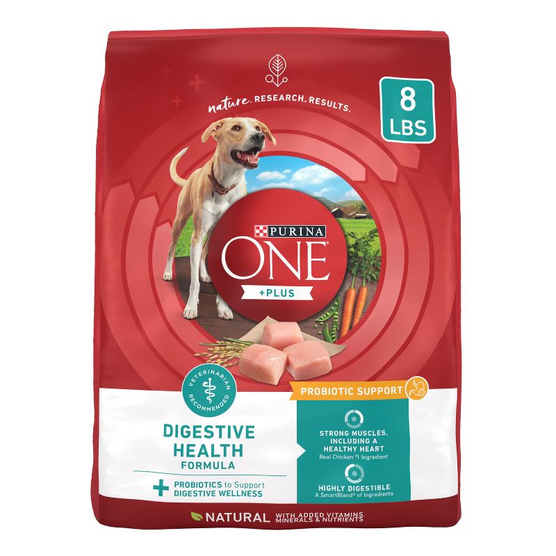 Purina ONE SmartBlend Digestive Health with Probiotics Chicken Adult Dry Dog Food, 1 of 9