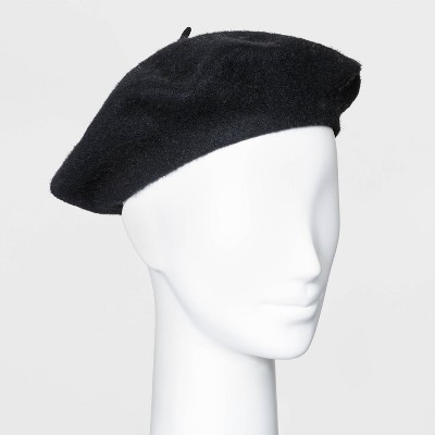 Women's Felt Beret Hat - A New Day™ Black