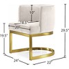 Meridian Furniture,Gianna Velvet Dining Chair - 4 of 4