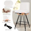 Bekrvio 26" Swivel Counter Height Bar Stools with Back-Faux Leather/Velvet Upholstered, V-Shaped Metal Legs-Modern Counter Stools for Kitchen Island - 2 of 4